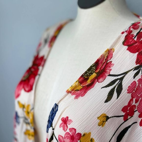 Multi-Color Floral Kimono -Love is For Eternity XL - Picture 2 of 6